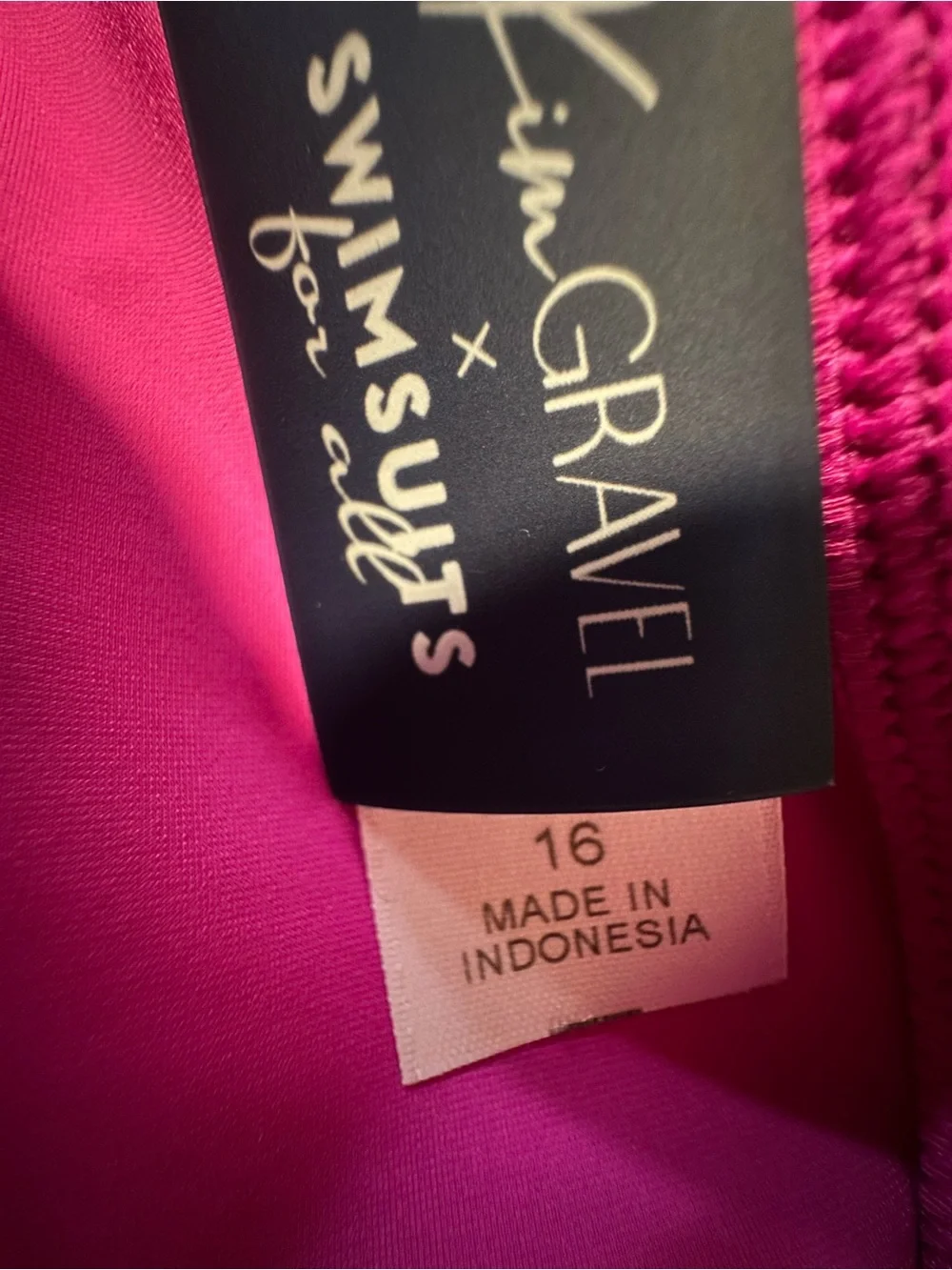 Kim Gravel x Swimsuits For All hot pink swim shorts lined size 16